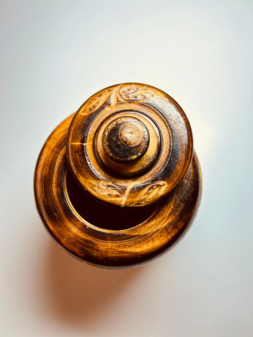 WOODEN SUGAR DISH