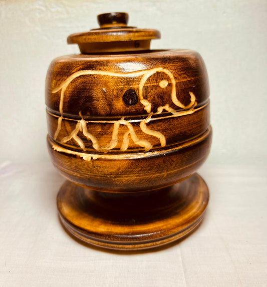 WOODEN SUGAR DISH
